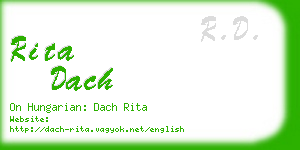 rita dach business card